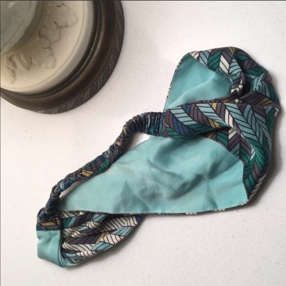 Eugenia Kim Silk Hair Band Turquoise/Blue Multi - Picture 2 of 3